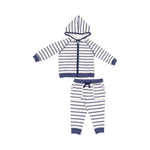 Angel Dear Premium French Terry Hoodie and Jogger Set with Navy Stripe for Kids - Apparel & Accessories > Clothing > Baby & Toddler Clothing > Baby & Toddler Outfits 187