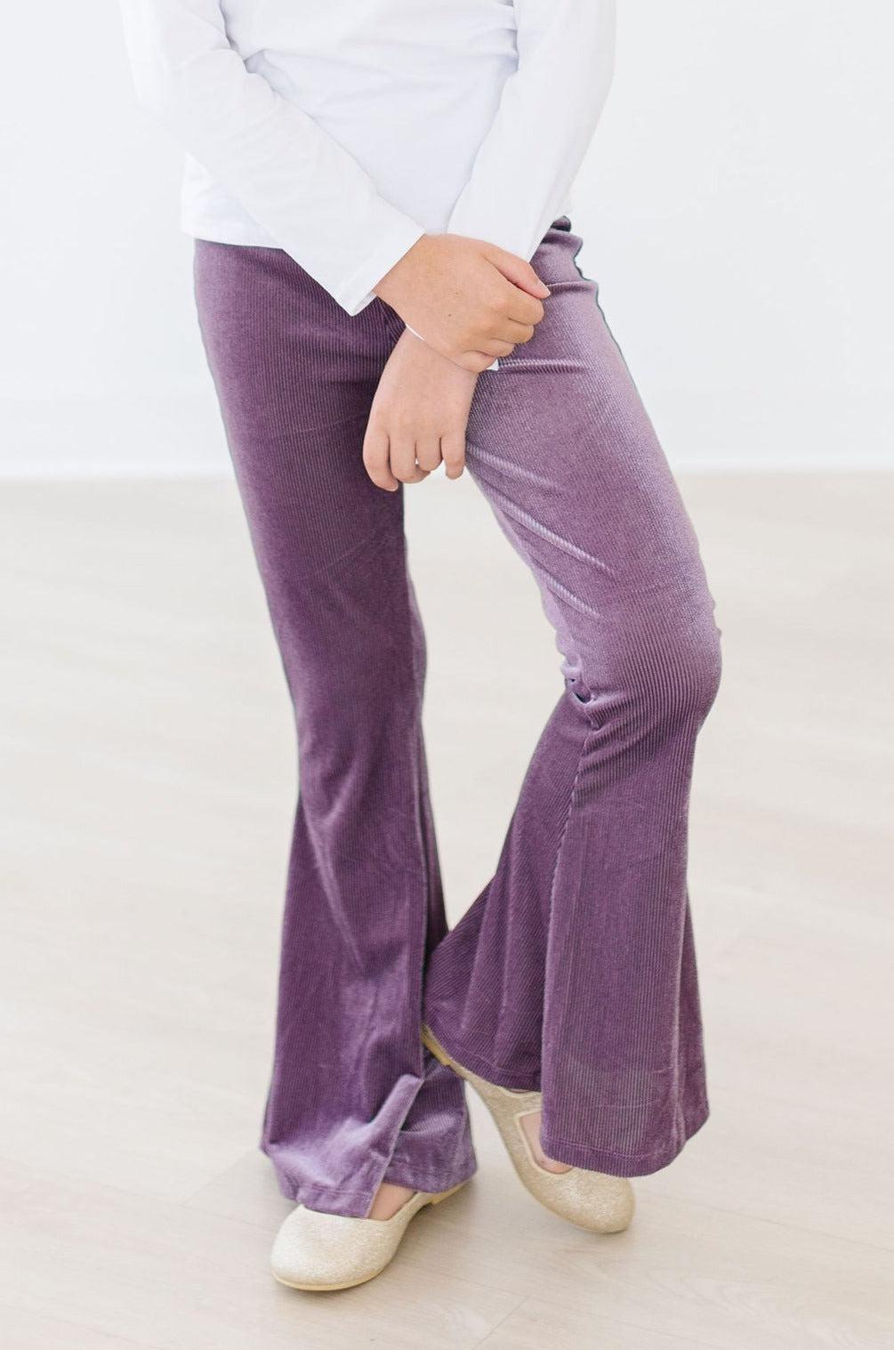 Ribbed Velvet Bells Leggings - Flared by Mila & Rose ® (view 1 of 4)