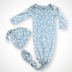 Kolorful Anchors Away Newborn Bamboo Gown Soft Comfortable Gender Neutral Gift Set - Apparel & Accessories > Clothing > Baby & Toddler Clothing > Baby & Toddler Sleepwear Newborn Gown