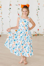 Anchors Away Ruffle Maxi Dress With Back Cutout Details Mila & Rose ® Everetts Place: Online Boutique