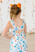 Anchors Away Ruffle Maxi Dress With Back Cutout Details Mila & Rose ® Everetts Place: Online Boutique