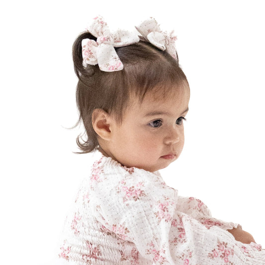 Angel Dear 2 Pack Bow Clips for Baby Girls Soft Secure Angel Dear Everetts Place: Online Boutique