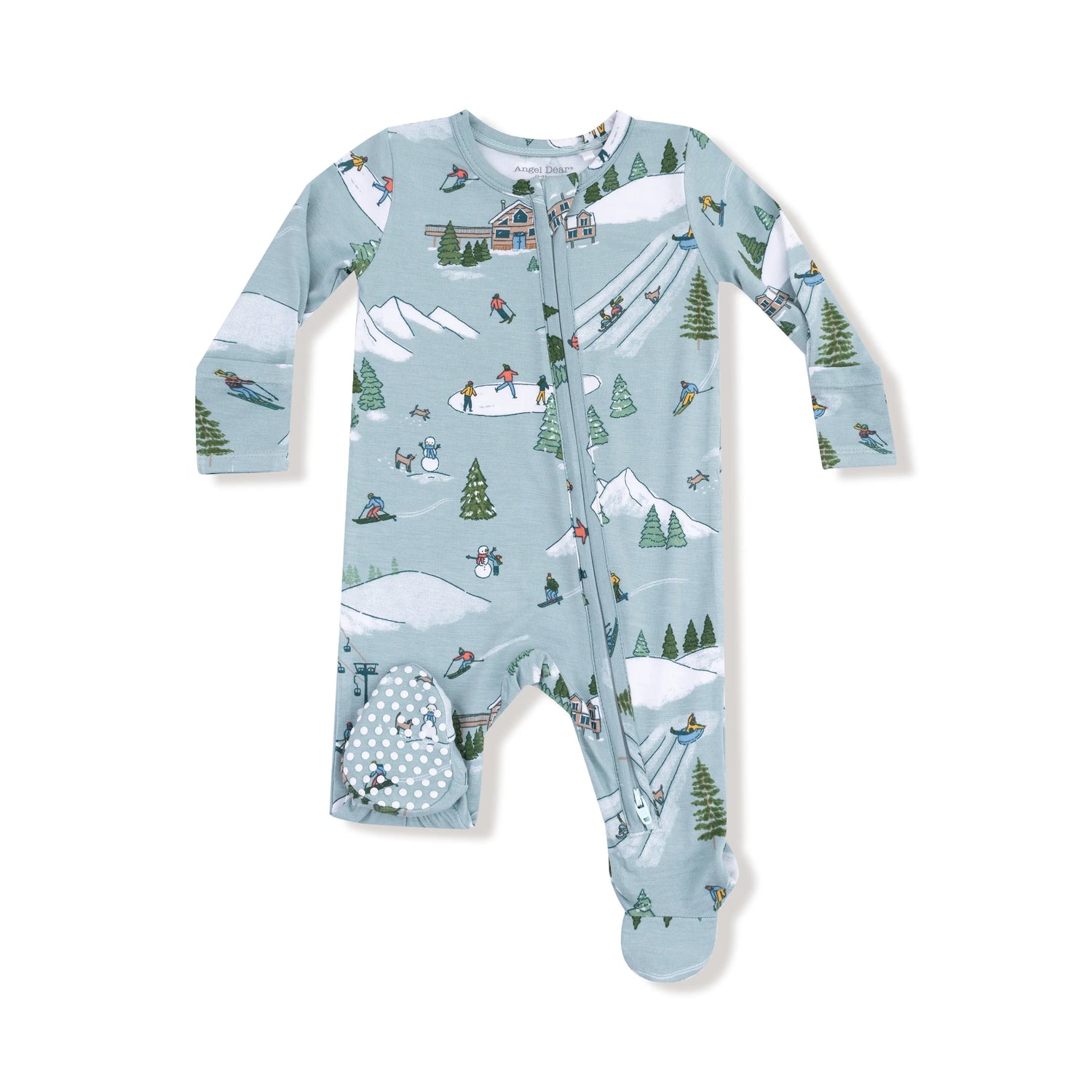 Angel Dear Angel Dear 2 Way Zipper Footie Bamboo Viscose Baby Sleeper - Apparel & Accessories > Clothing > Baby & Toddler Clothing > Baby & Toddler Sleepwear 651