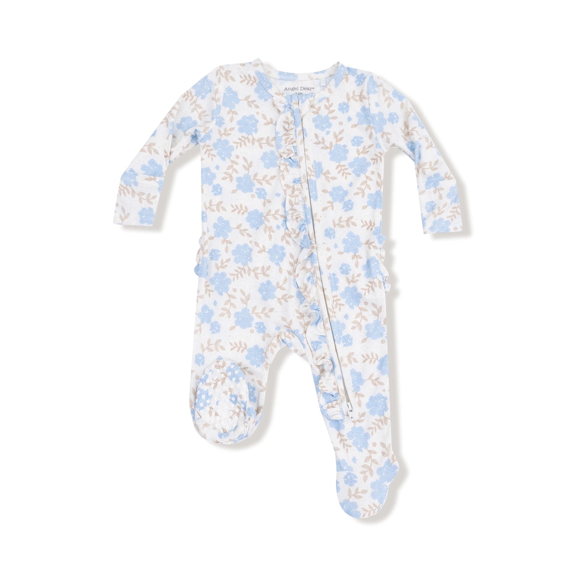 Angel Dear 2 Way Zipper Footie Ruffle Front Bamboo Viscose Angel Dear Everetts Place: Online Boutique