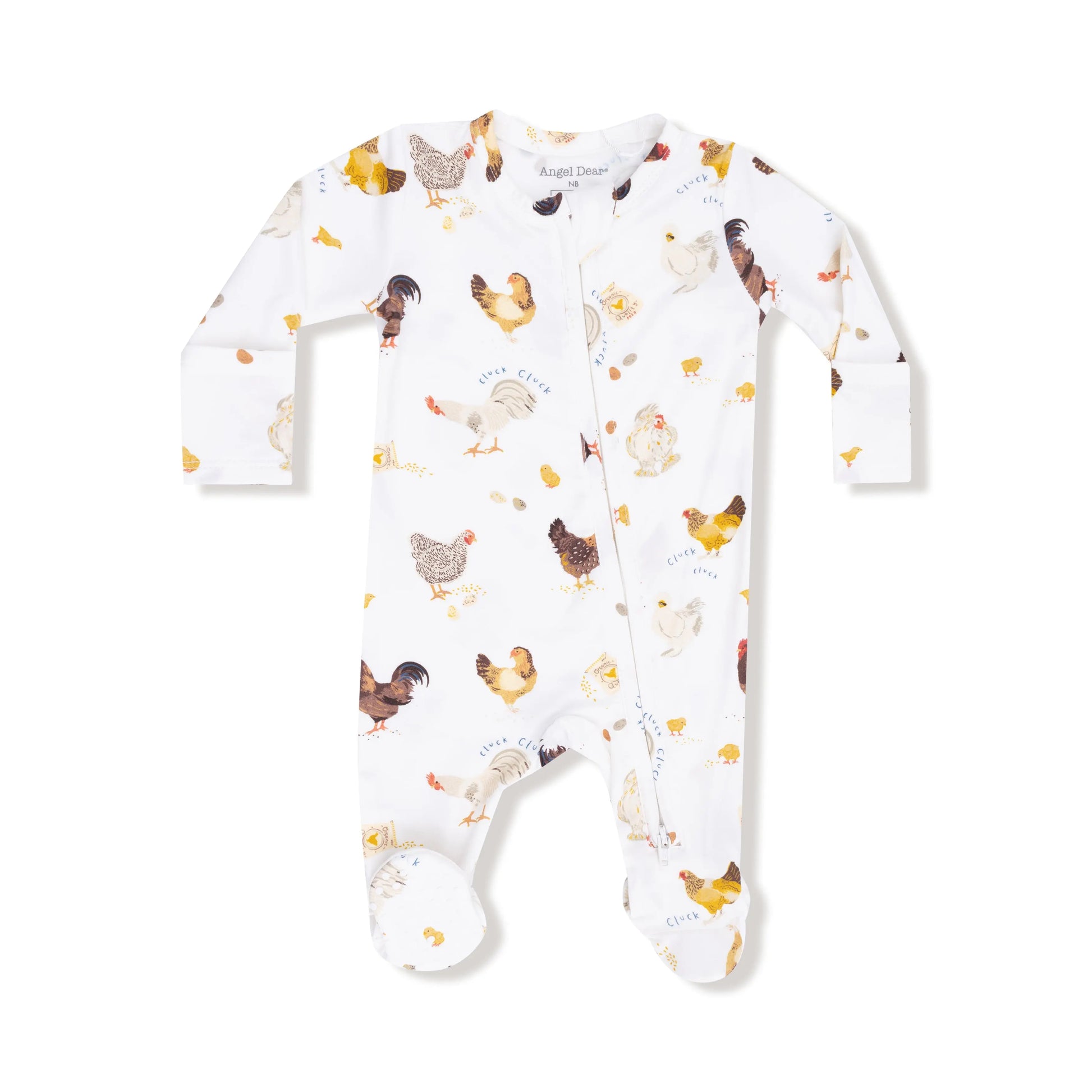 Angel Dear 2 Way Zipper Footie Soft Bamboo Fabric For Baby Angel Dear Everetts Place: Online Boutique