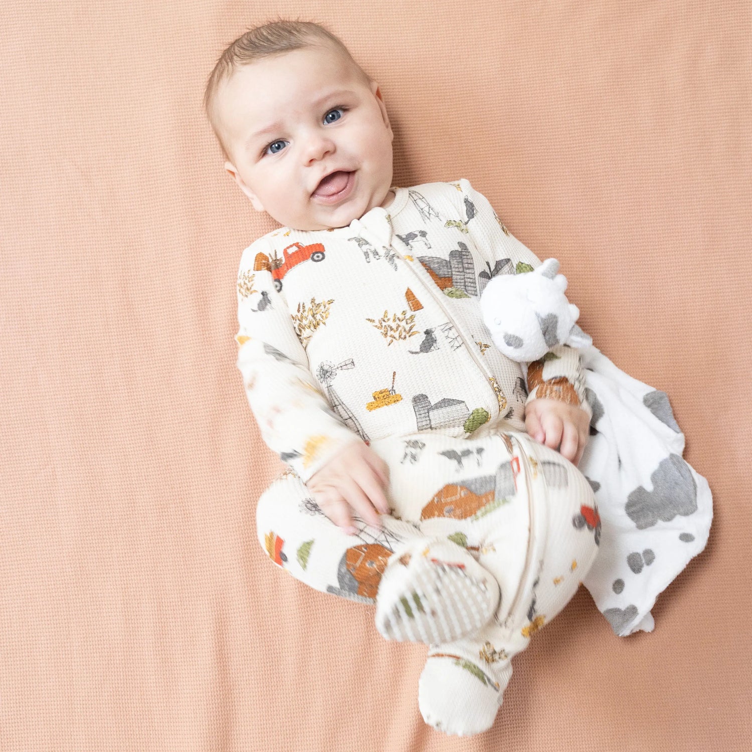 Angel Dear Angel Dear 2 Way Zipper Footie Soft Waffle Fabric For Babies - Apparel & Accessories > Clothing > Baby & Toddler Clothing > Baby & Toddler Sleepwear 651