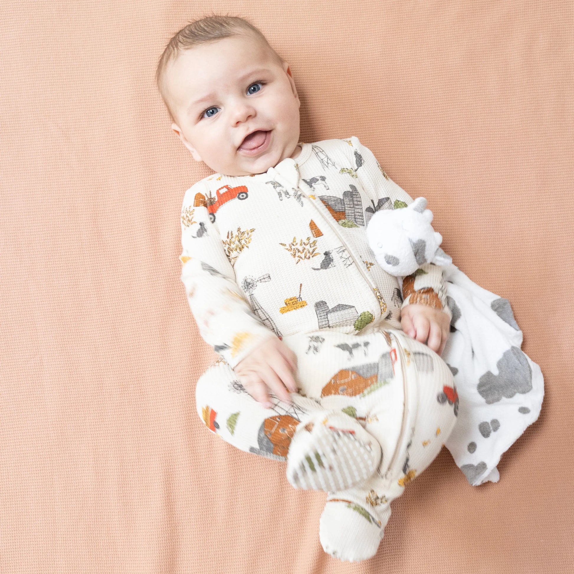 Angel Dear 2 Way Zipper Footie Soft Waffle Fabric For Babies Angel Dear Everetts Place: Online Boutique