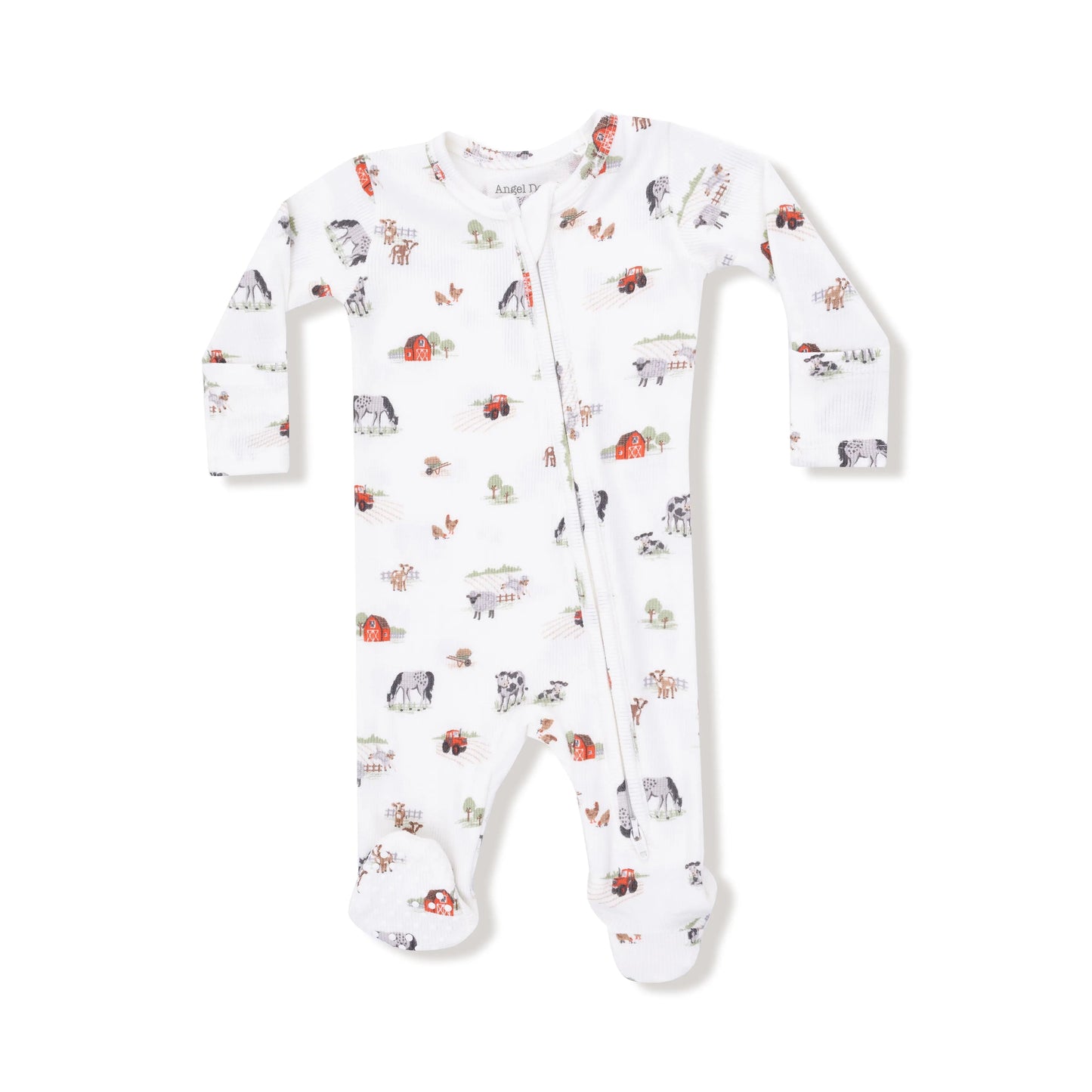 Angel Dear 2 Way Zipper Footie for Baby with Ribbed Modal Angel Dear Everetts Place: Online Boutique