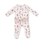 Angel Dear Angel Dear 2 Way Zipper Ruffle Back Footie Baby Sleepwear - Apparel & Accessories > Clothing > Baby & Toddler Clothing > Baby & Toddler Sleepwear 653