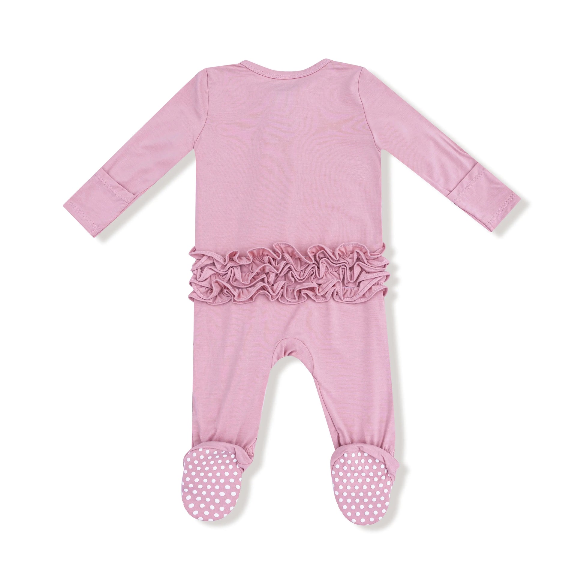 Angel Dear 2 Way Zipper Ruffle Back Footie Baby Sleepwear Angel Dear Everetts Place: Online Boutique