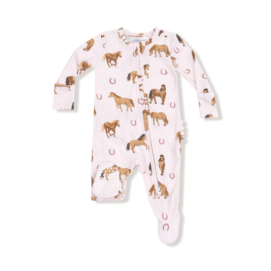 Angel Dear 2 Way Zipper Ruffle Back Footie Bamboo Baby Angel Dear Everetts Place: Online Boutique