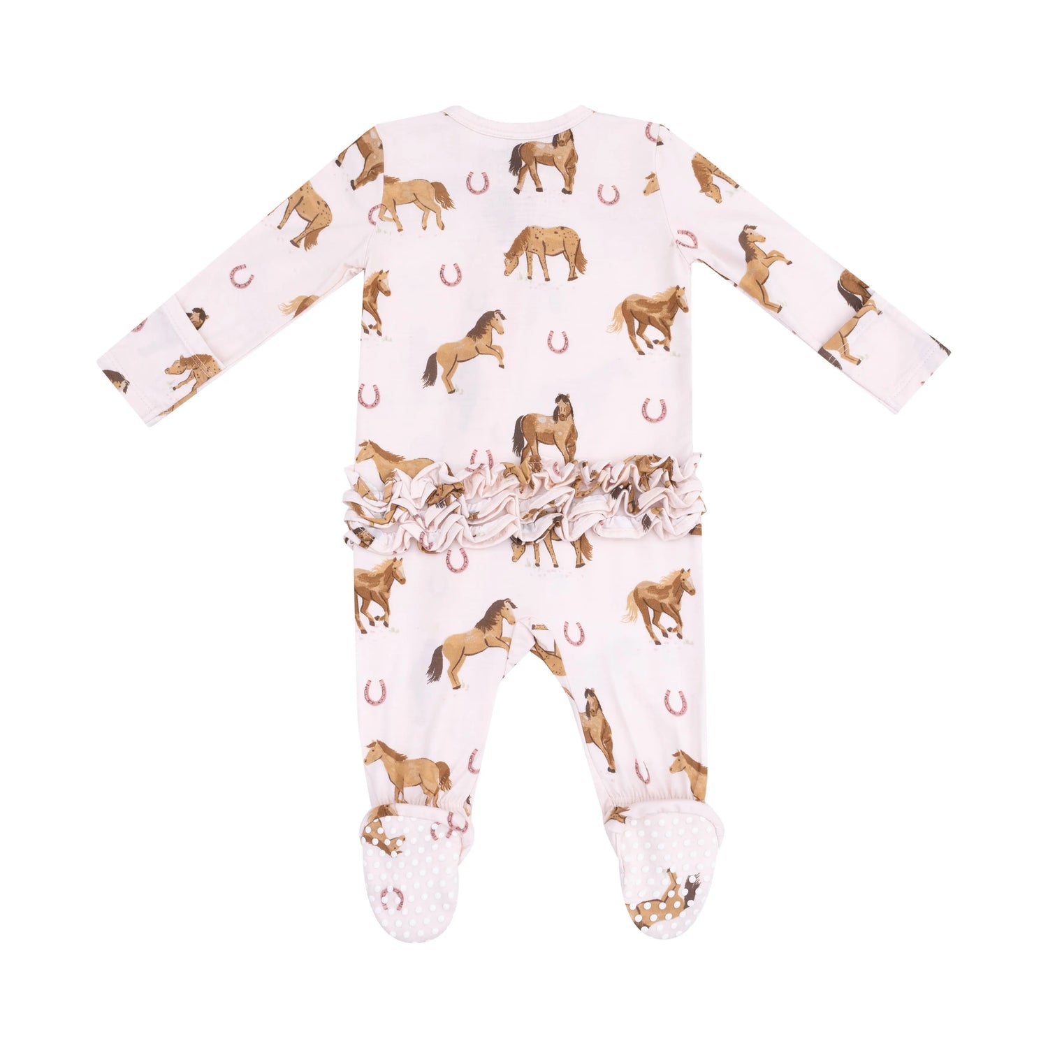 Angel Dear Angel Dear 2 Way Zipper Ruffle Back Footie Bamboo Baby - Apparel & Accessories > Clothing > Baby & Toddler Clothing > Baby & Toddler Sleepwear 653