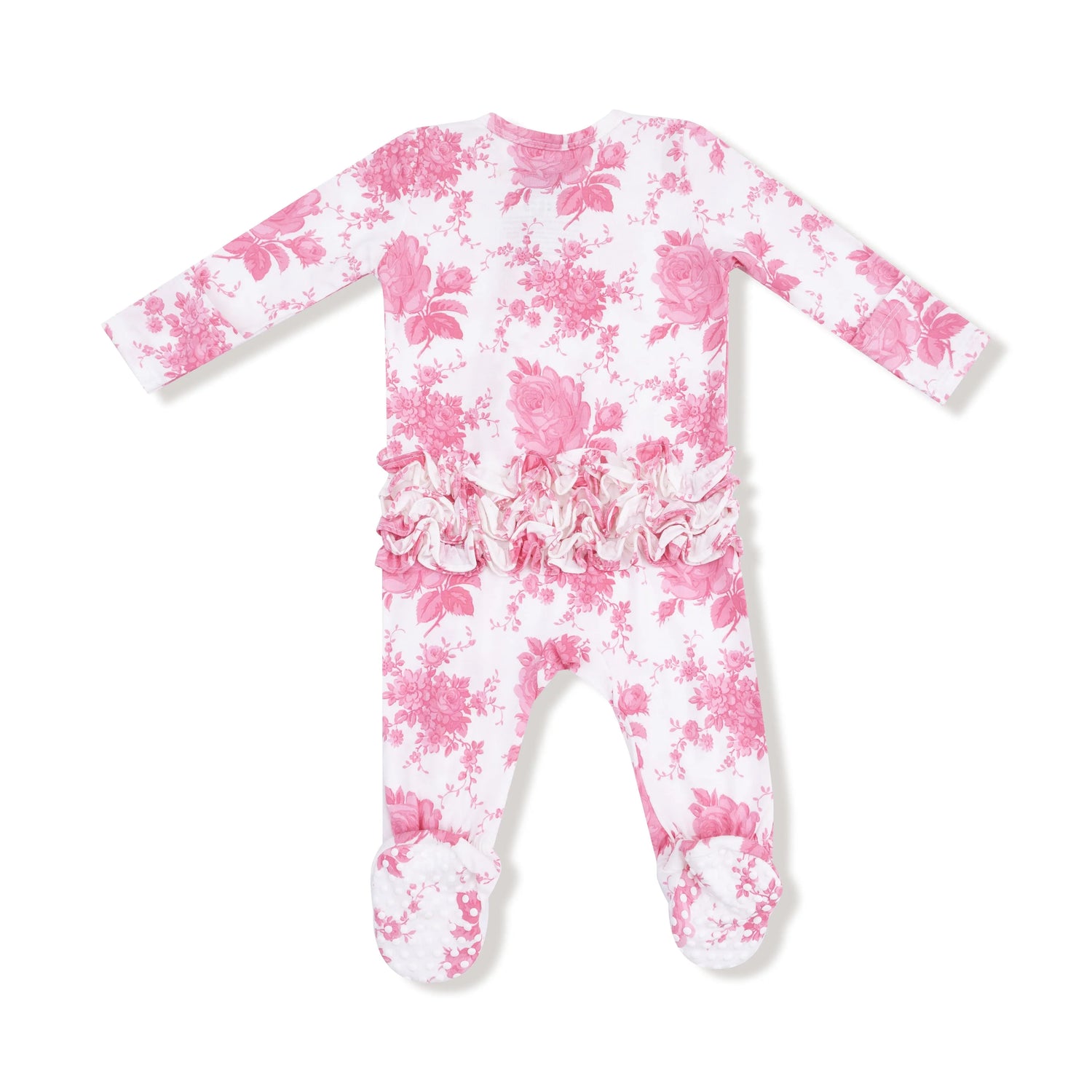 Angel Dear Angel Dear 2 Way Zipper Ruffle Back Footie Bamboo Fabric - Apparel & Accessories > Clothing > Baby & Toddler Clothing > Baby & Toddler Sleepwear 653