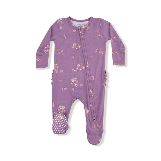 Angel Dear 2 Way Zipper Ruffle Back Footie Bamboo Fabric Angel Dear Everetts Place: Online Boutique