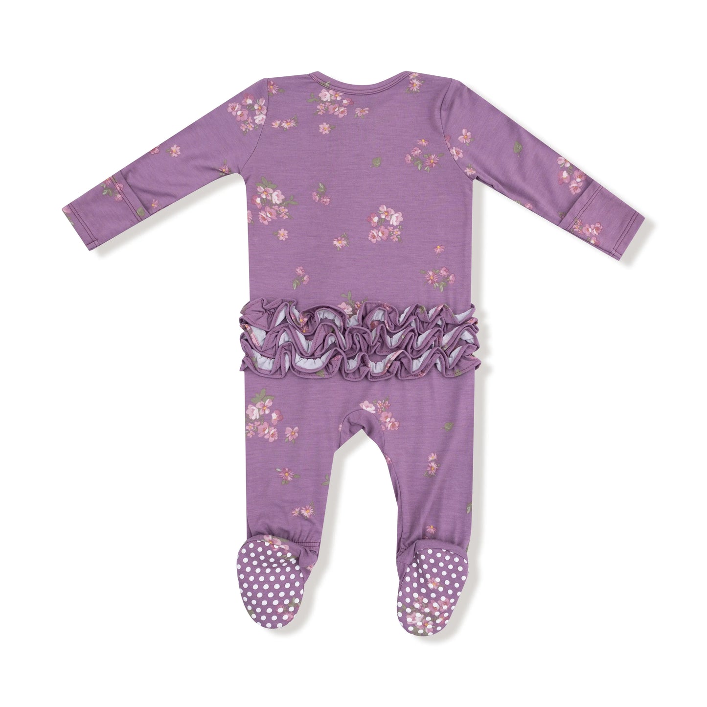 Angel Dear 2 Way Zipper Ruffle Back Footie Bamboo Fabric Angel Dear Everetts Place: Online Boutique