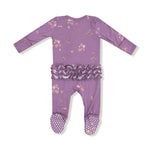 Angel Dear Angel Dear 2 Way Zipper Ruffle Back Footie Bamboo Fabric - Apparel & Accessories > Clothing > Baby & Toddler Clothing > Baby & Toddler Sleepwear 653