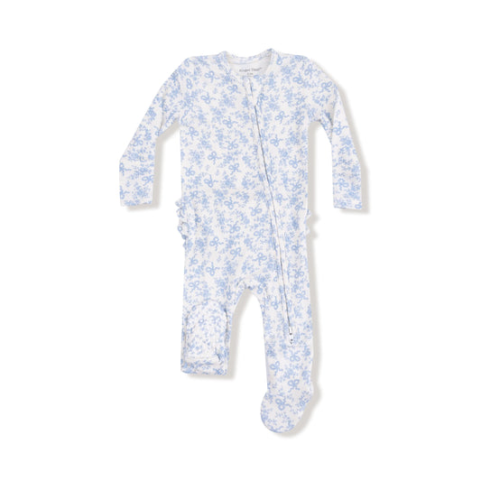 Angel Dear 2 Way Zipper Ruffle Back Footie Cozy Ribbed Angel Dear Everetts Place: Online Boutique