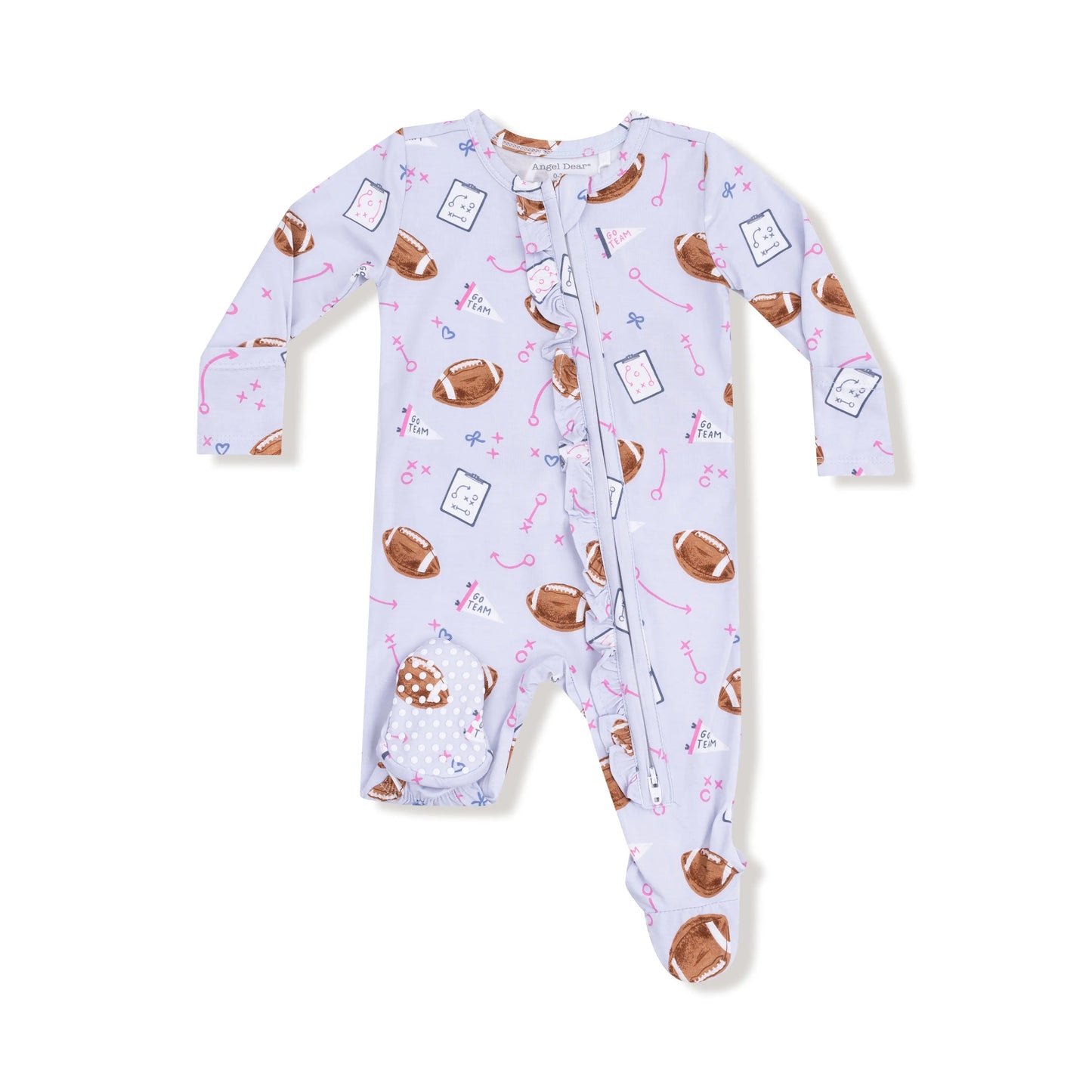 Angel Dear 2 Way Zipper Ruffle Front Footie For Baby Angel Dear Everetts Place: Online Boutique