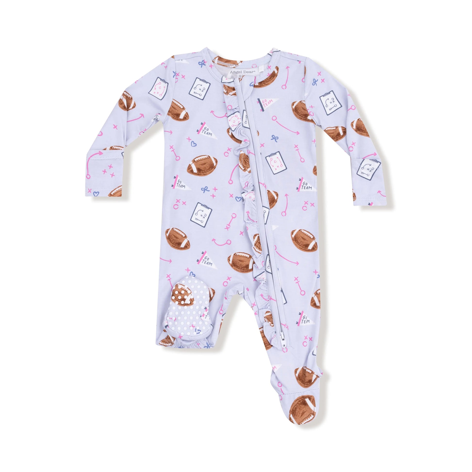 Angel Dear 2 Way Zipper Ruffle Front Footie For Baby Angel Dear Everetts Place: Online Boutique