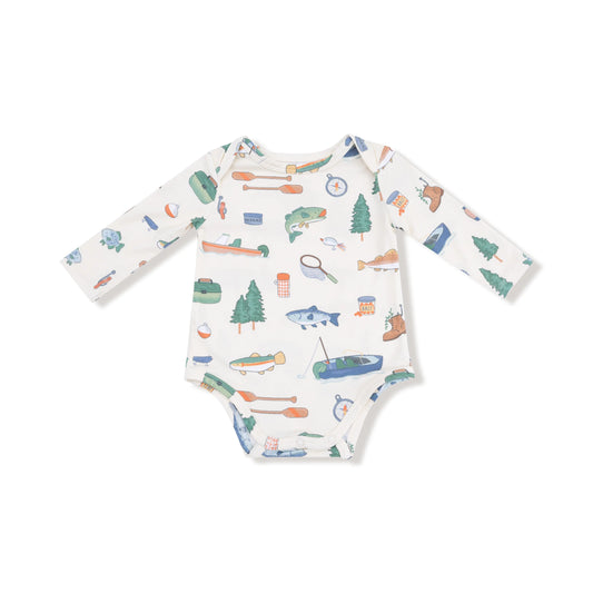 Angel Dear Baby Lap Shoulder Bodysuit Long Sleeve Bamboo Angel Dear Everetts Place: Online Boutique