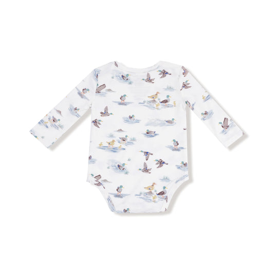 Angel Dear Baby Lap Shoulder Long Sleeve Bamboo Bodysuit Angel Dear Everetts Place: Online Boutique