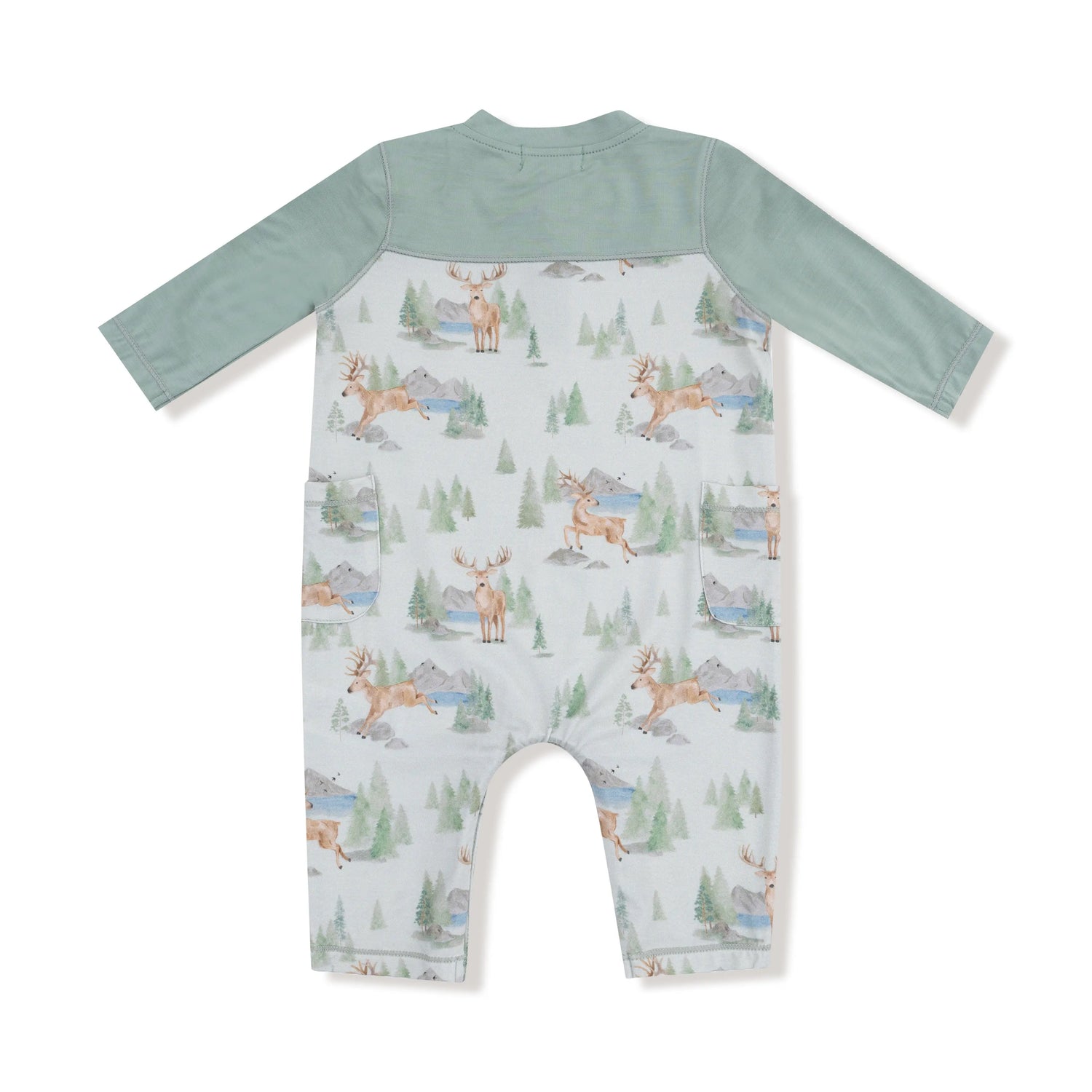 Angel Dear Angel Dear Baby Romper With Contrast Sleeves Bamboo Viscose - Apparel & Accessories > Clothing > Baby & Toddler Clothing > Baby One-Pieces 969
