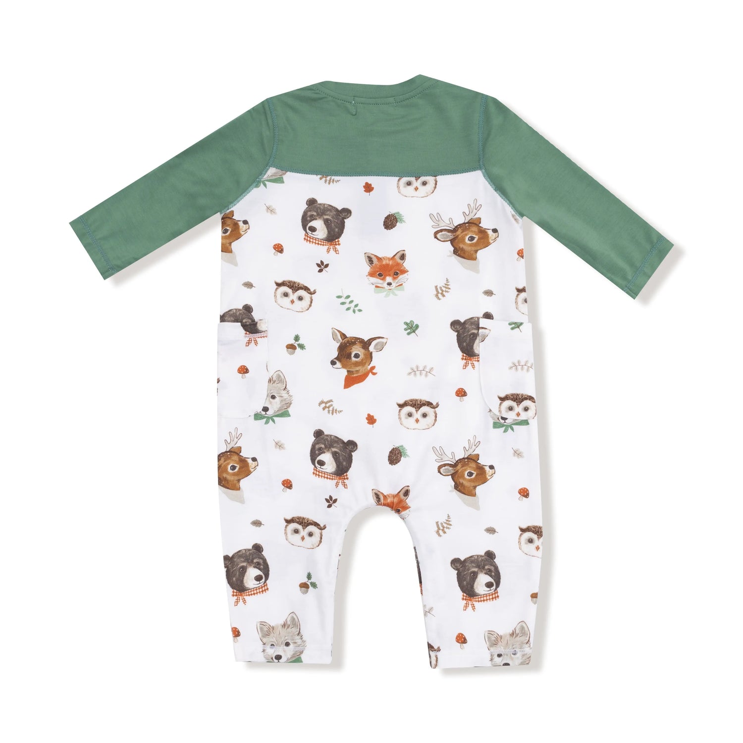 Angel Dear Angel Dear Baby Romper With Contrast Sleeves Bamboo Viscose - Apparel & Accessories > Clothing > Baby & Toddler Clothing > Baby One-Pieces 969