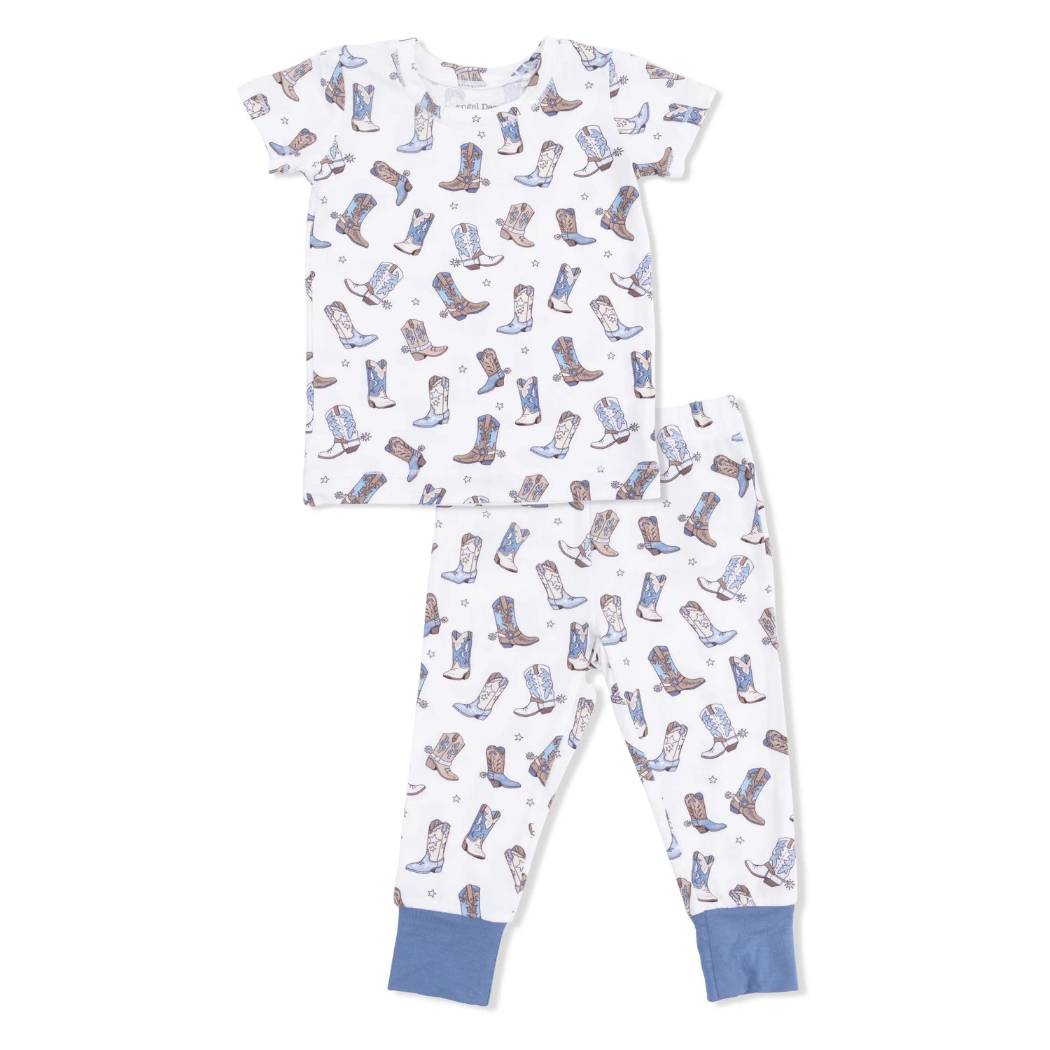 Angel Dear Baby Short Sleeve Loungewear Set Cowboy Boots Angel Dear 