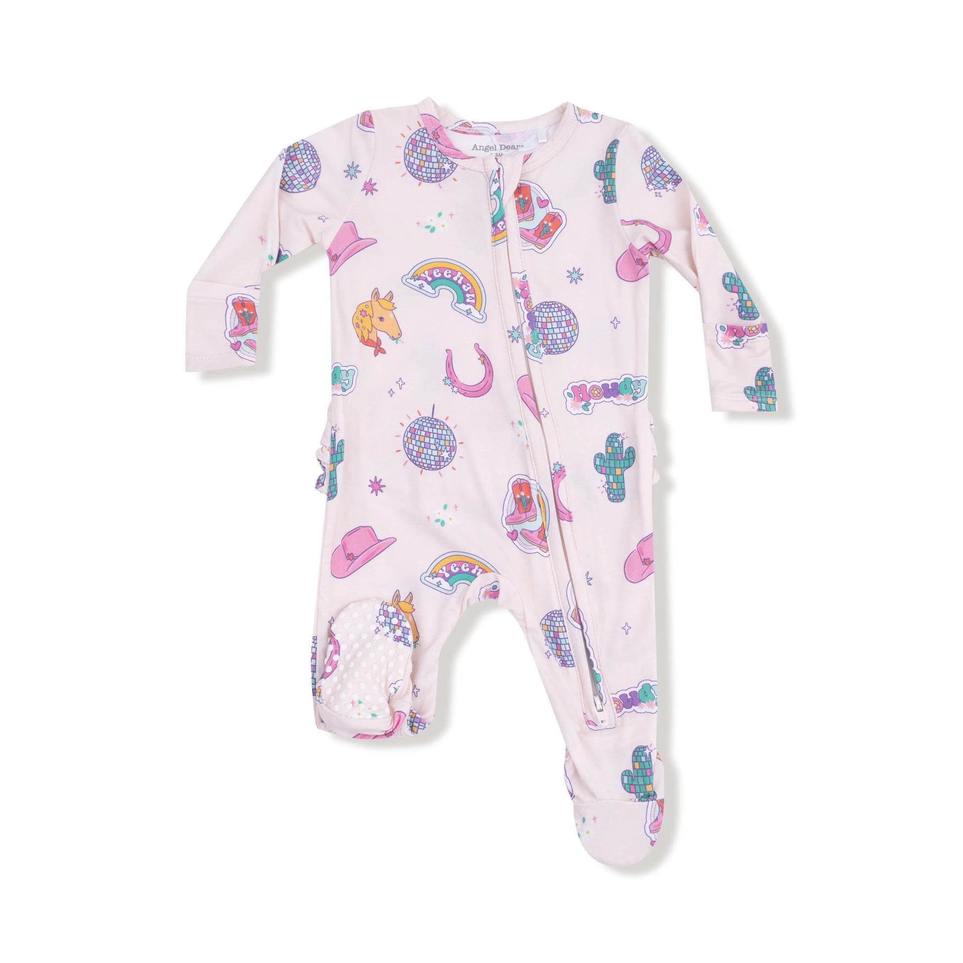 Angel Dear Bamboo Footie With Two Way Zipper Ruffle Back Angel Dear Everetts Place: Online Boutique