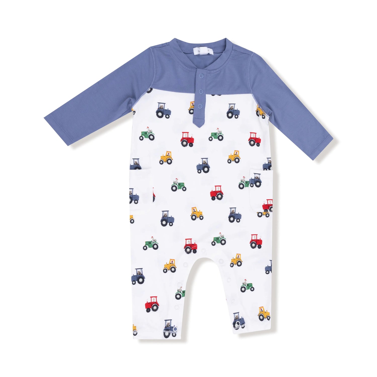 Angel Dear Angel Dear Bamboo Romper With Contrast Sleeves Cozy - Apparel & Accessories > Clothing > Baby & Toddler Clothing > Baby One-Pieces 969