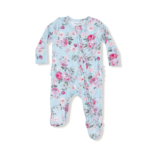 Angel Dear Bamboo Ruffle Back Two Way Zipper Footie Angel Dear Everetts Place: Online Boutique