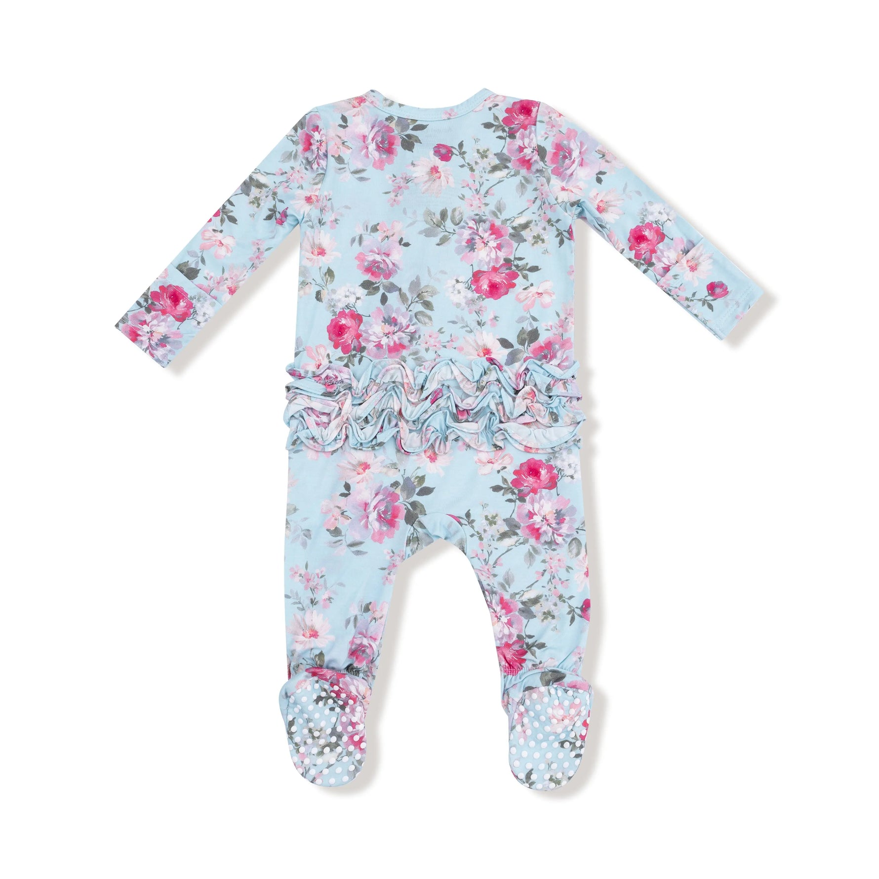 Angel Dear Angel Dear Bamboo Ruffle Back Two Way Zipper Footie - Apparel & Accessories > Clothing > Baby & Toddler Clothing > Baby & Toddler Sleepwear 653