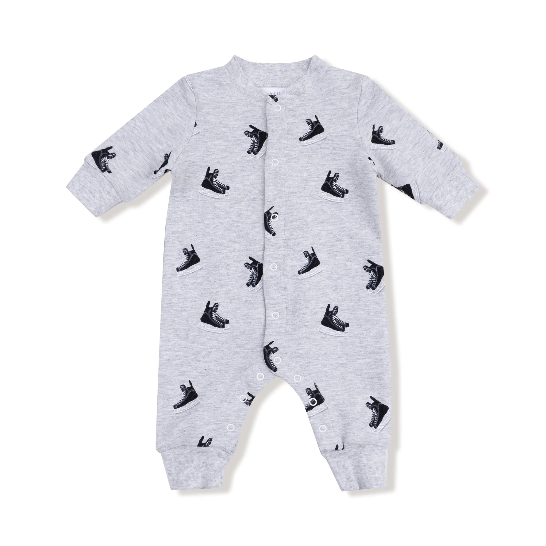 Angel Dear Angel Dear Baseball Collar Romper With Front Placket - Apparel & Accessories > Clothing > Baby & Toddler Clothing > Baby One-Pieces 536