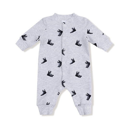 Angel Dear Baseball Collar Romper With Front Placket Angel Dear Everetts Place: Online Boutique