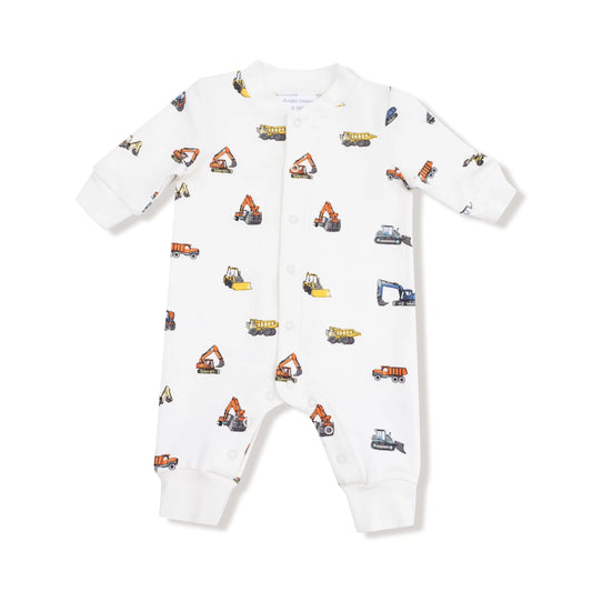Angel Dear Baseball Collar Romper With Front Placket Angel Dear Everetts Place: Online Boutique