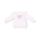 Angel Dear Angel Dear Bow Ruffle Sweatshirt For Girls Pink Bow - Apparel & Accessories > Clothing > Baby & Toddler Clothing > Baby & Toddler Tops > Sweatshirts 411