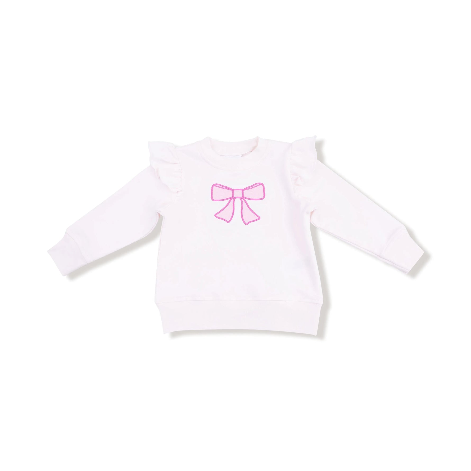 Angel Dear Angel Dear Bow Ruffle Sweatshirt For Girls Pink Bow - Apparel & Accessories > Clothing > Baby & Toddler Clothing > Baby & Toddler Tops > Sweatshirts 411
