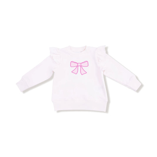 Angel Dear Bow Ruffle Sweatshirt For Girls Pink Bow Angel Dear Everetts Place: Online Boutique