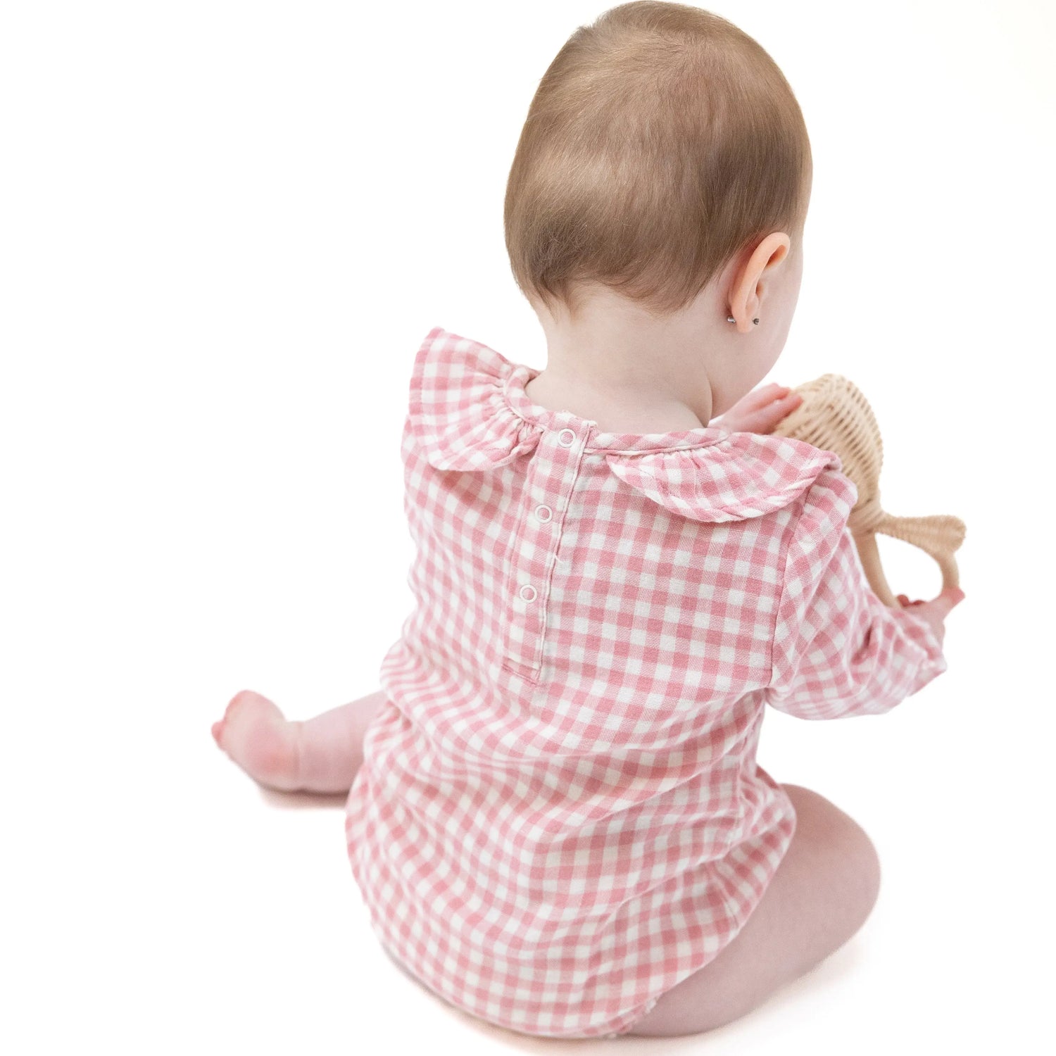 Angel Dear Angel Dear Bubble Romper With Ruffle Collar Organic Muslin - Apparel & Accessories > Clothing > Baby & Toddler Clothing > Baby One-Pieces 230