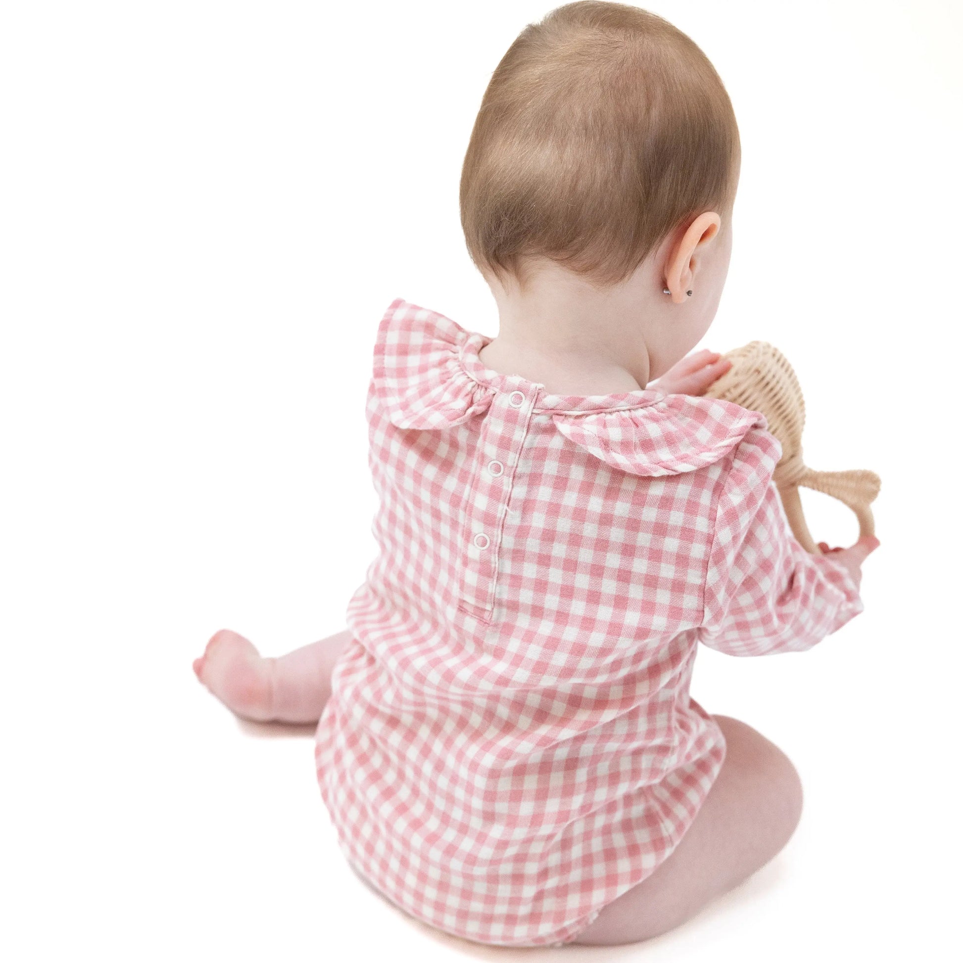 Angel Dear Bubble Romper With Ruffle Collar Organic Muslin Angel Dear Everetts Place: Online Boutique
