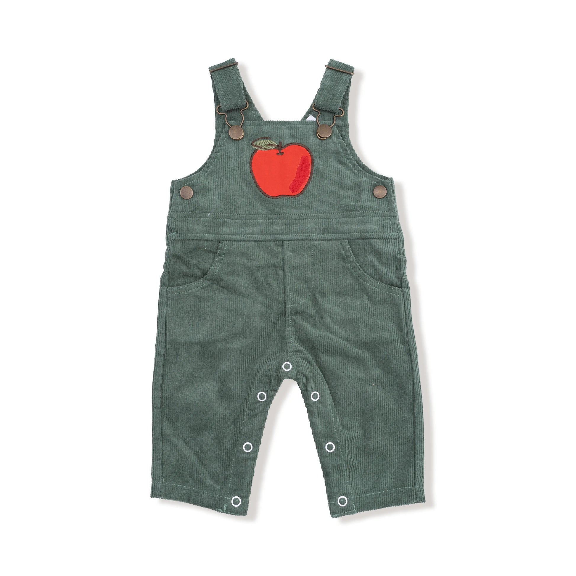 Angel Dear Classic Cord Overall Apple Applique Outfit Angel Dear Everetts Place: Online Boutique