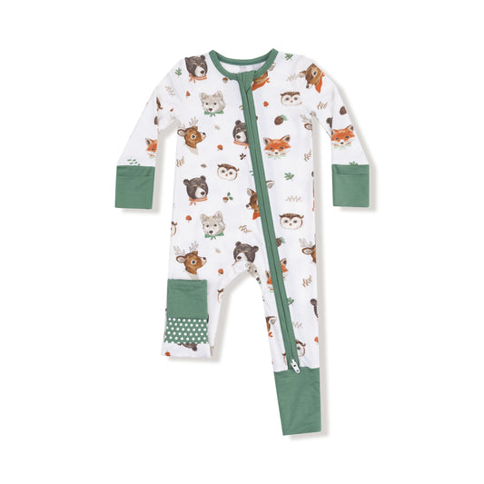 Angel Dear Convertible Romper Baby Snug Fit Bamboo Print Angel Dear Everetts Place: Online Boutique