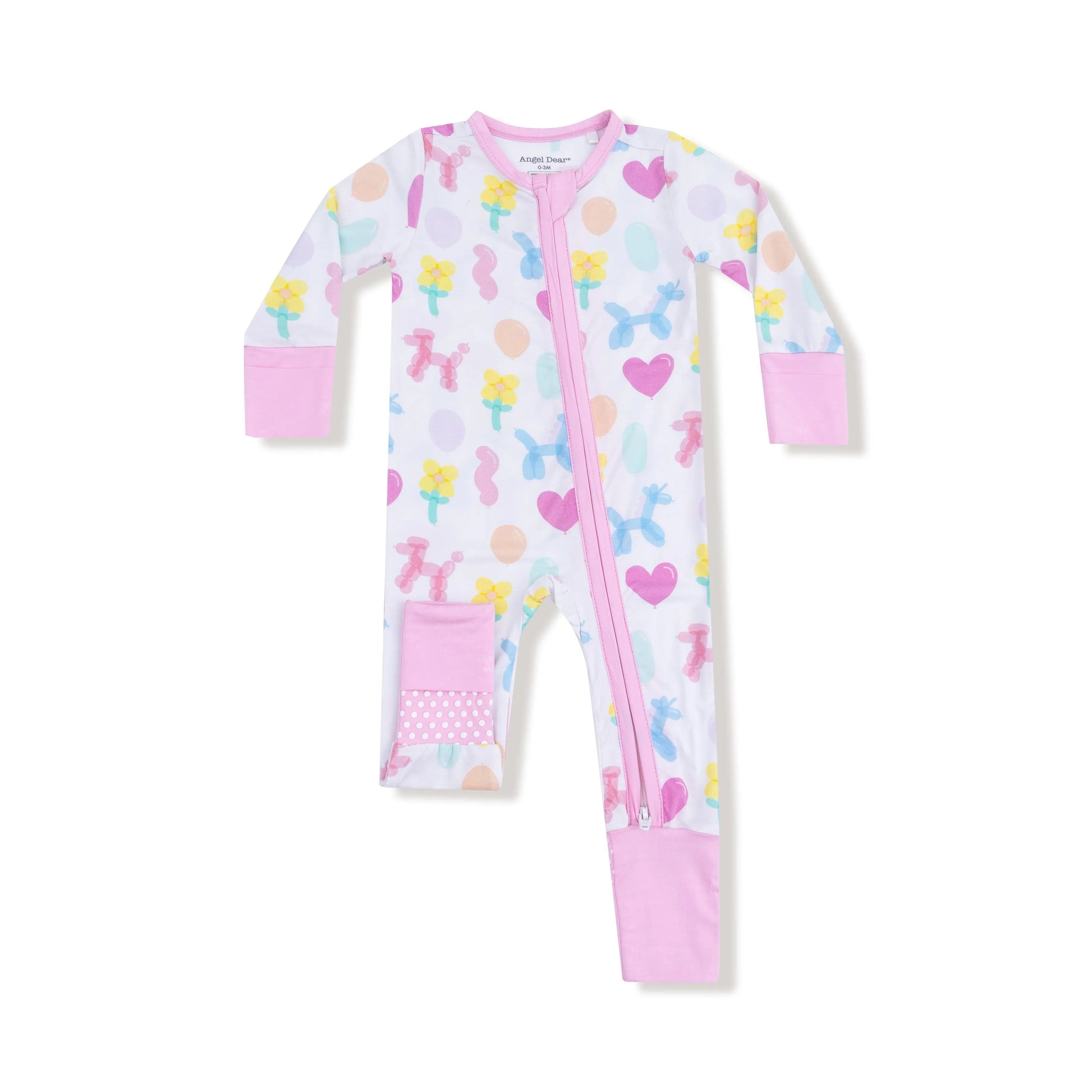 Angel Dear Convertible Romper Bamboo Snaps Zip Baby Angel Dear Everetts Place: Online Boutique