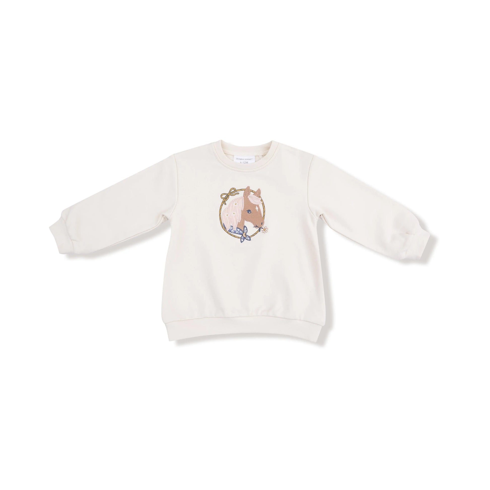 Angel Dear Cozy Oversized Sweatshirt With Horse Applique Angel Dear Everetts Place: Online Boutique