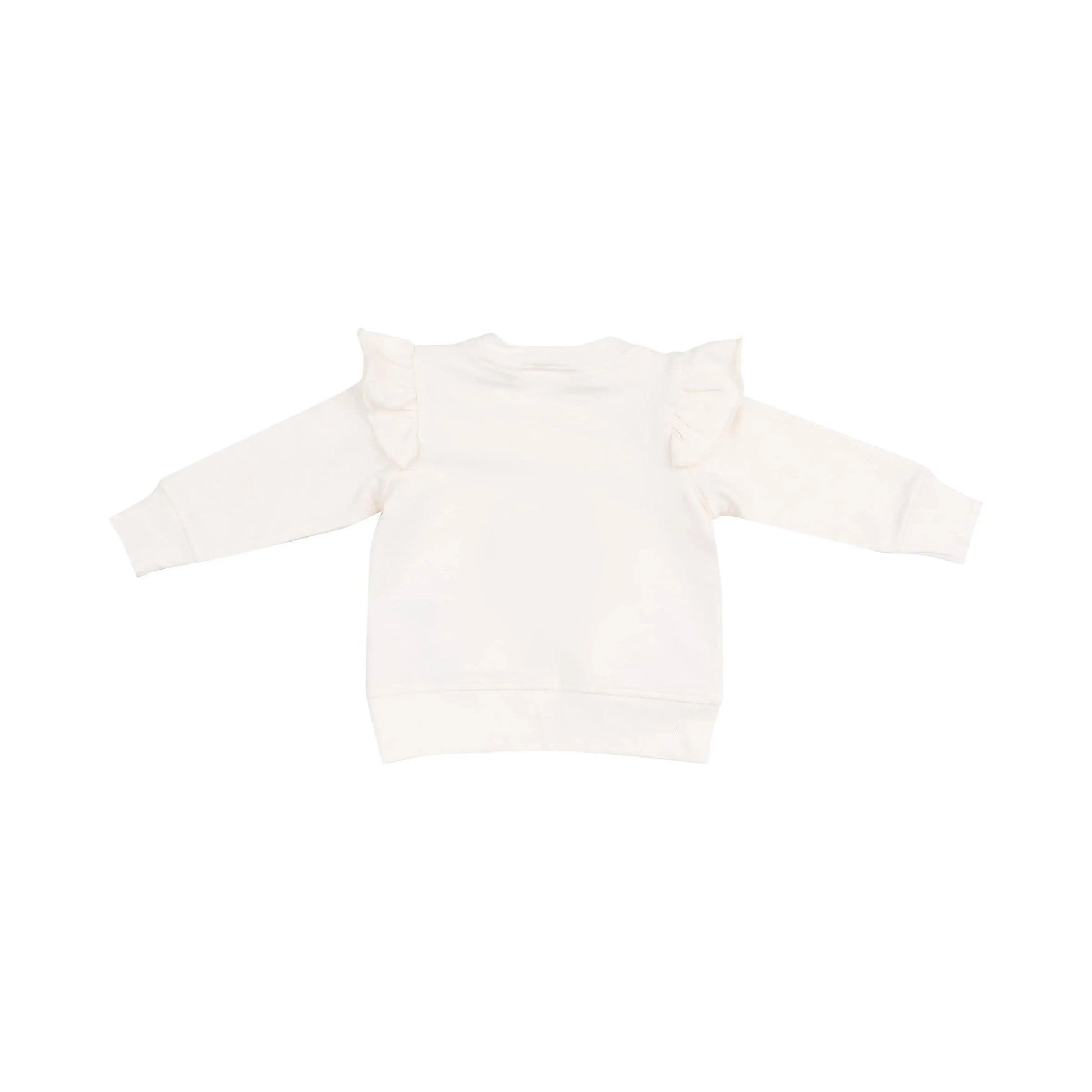 French Terry Ruffle Shoulder Sweatshirt and Jogger Set Danish Daisy Angel Dear