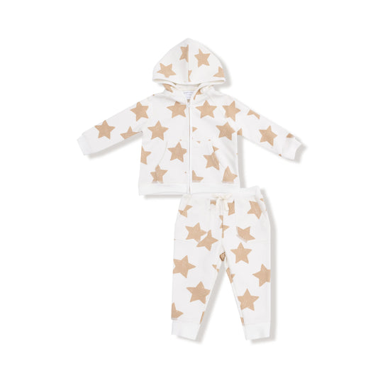 Angel Dear French Terry Zip Hoodie and Jogger Set for Kids Angel Dear Everetts Place: Online Boutique