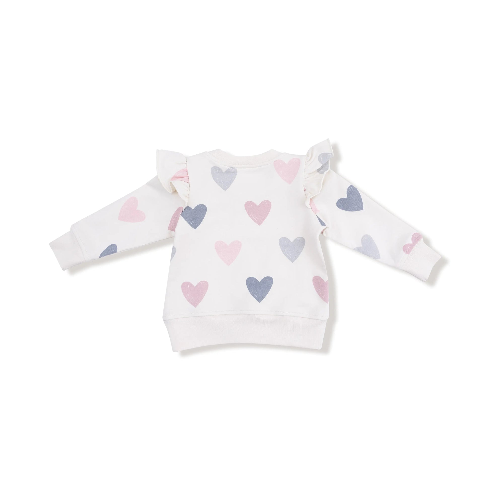 Angel Dear Hearts Ruffle Sweatshirt Cozy Winter Wear Angel Dear Everetts Place: Online Boutique