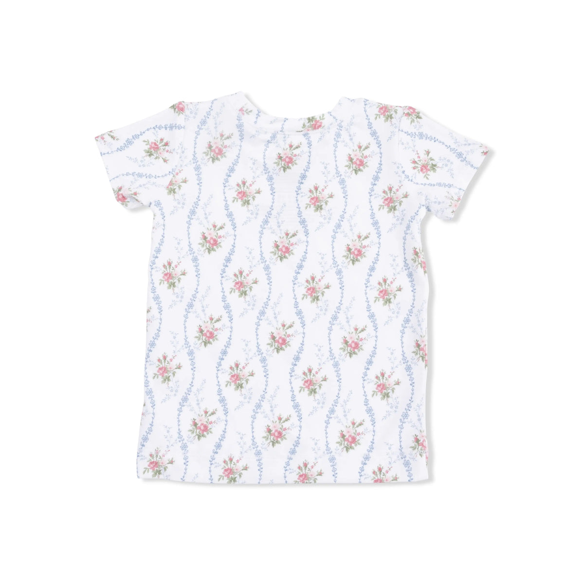 Angel Dear Heirloom Rose Stripe Bamboo Viscose Baby Loungewear Short Set Angel Dear 