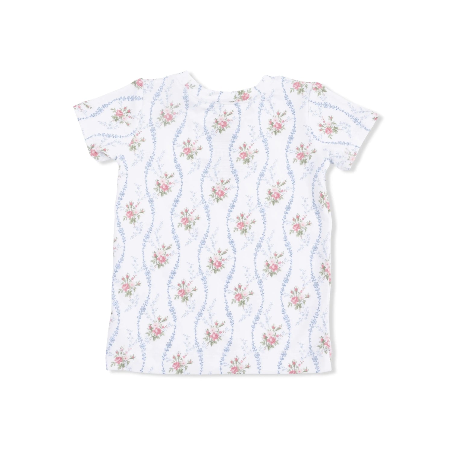 Angel Dear Heirloom Rose Stripe Bamboo Viscose Baby Loungewear Short Set Angel Dear 