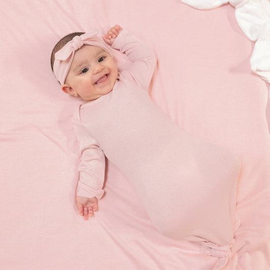Angel Dear Knotted Baby Gown Soft Buttery Fabric Newborn Angel Dear Everetts Place: Online Boutique